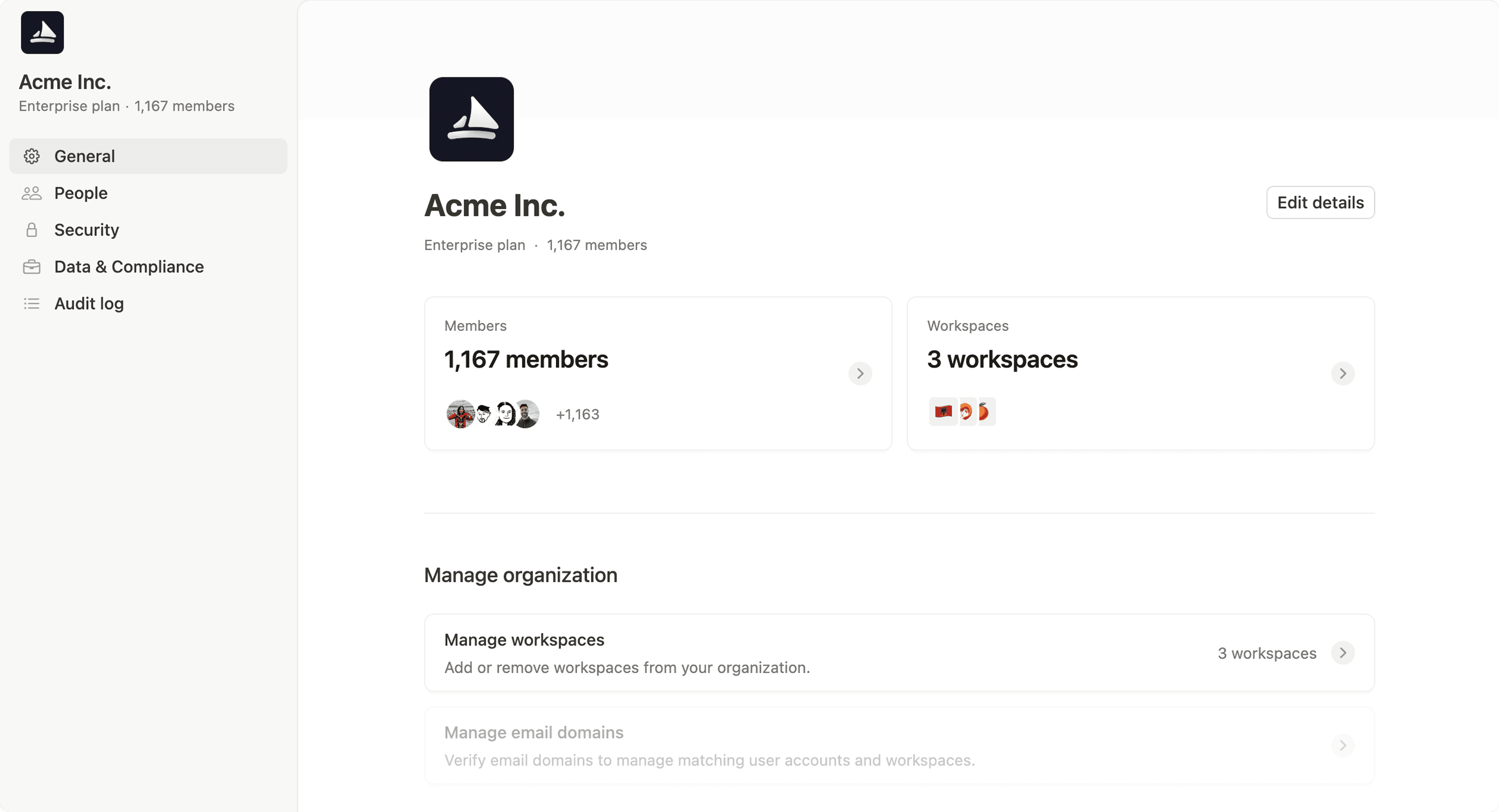 aide : bannière des contrôles au niveau de l’organisation