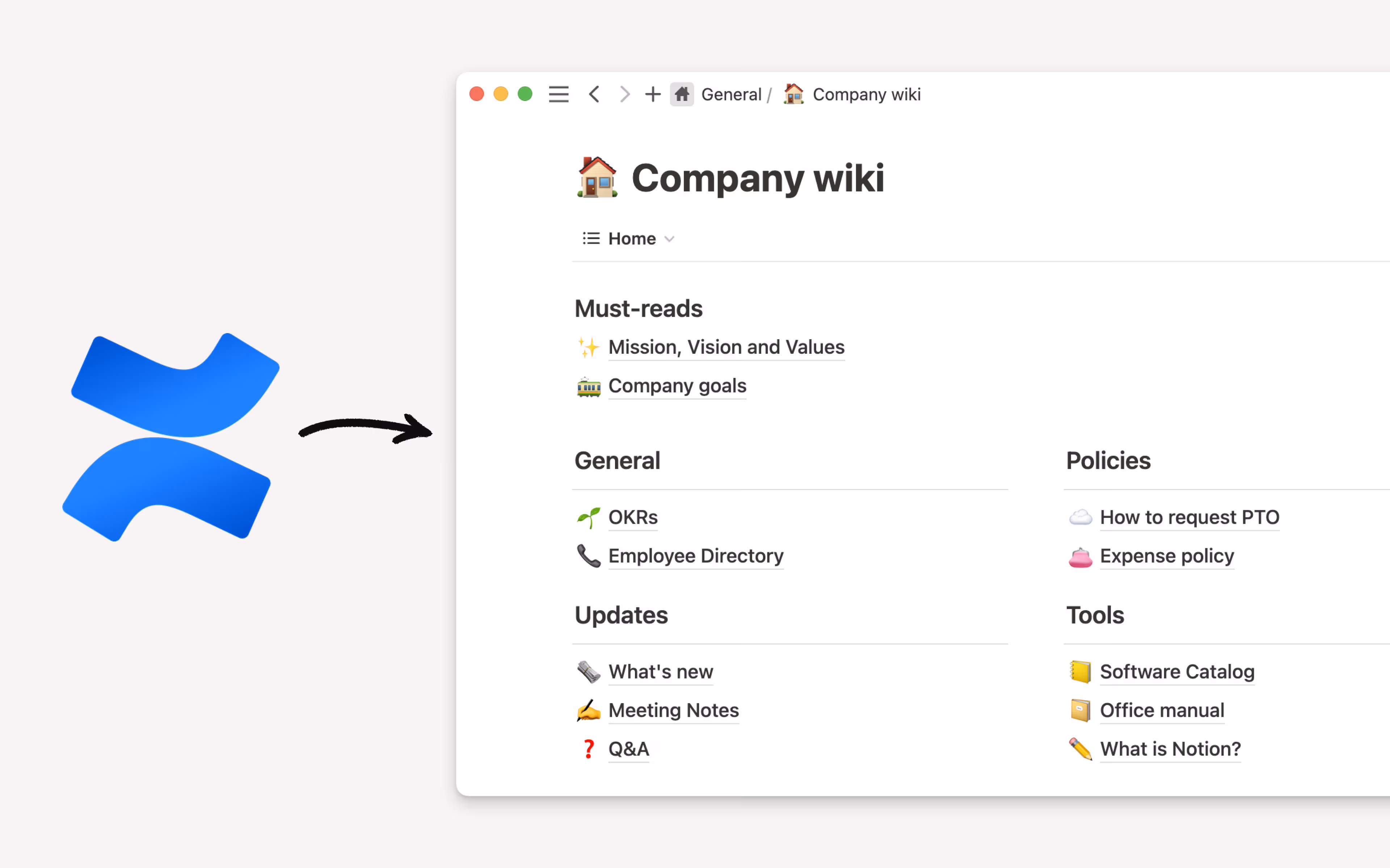 Aide : Outil d’importation Confluence