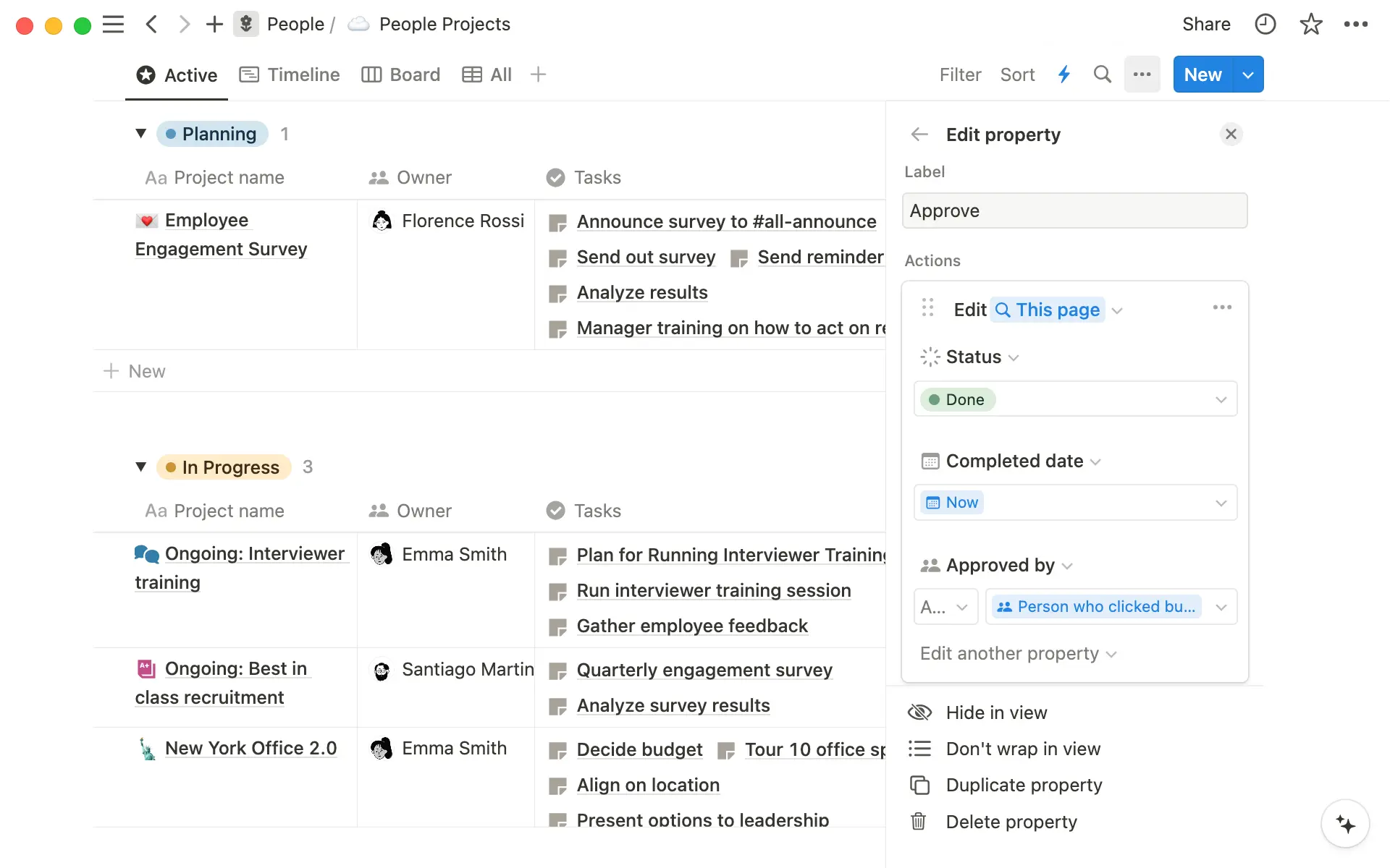 Modifiez la propriété de votre bouton pour ajouter toutes les étapes requises.