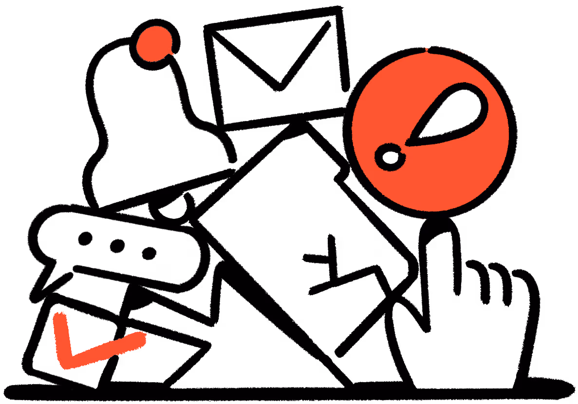 Illustration : fragmentation (rouge)