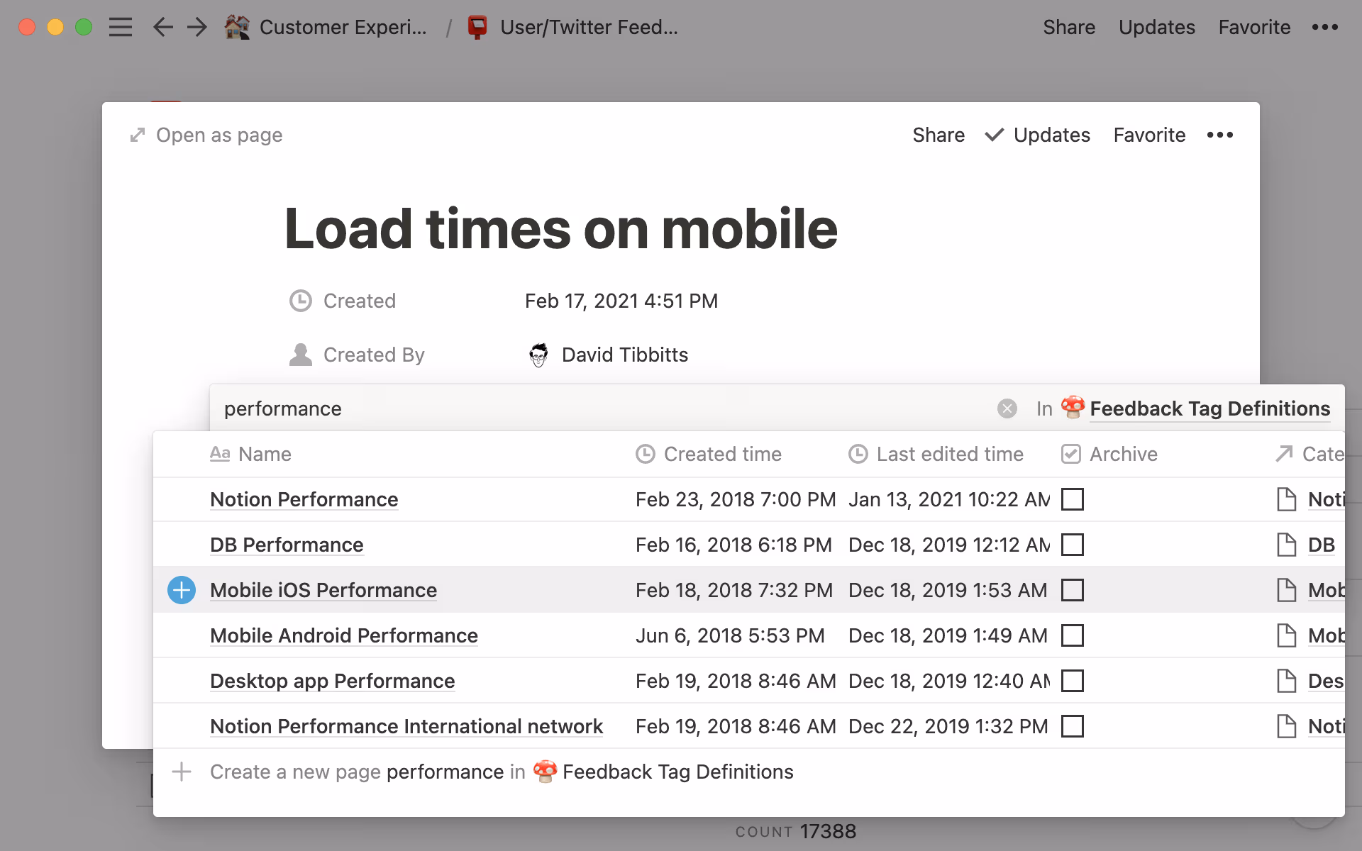 Nous utilisons une propriété relationnelle pour lier les commentaires des utilisateurs à nos projets.