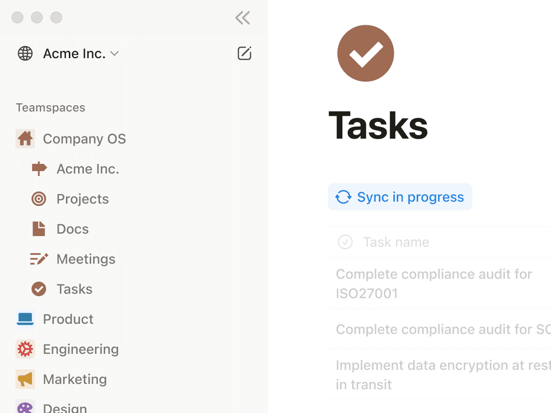 Espace de travail personnalisable