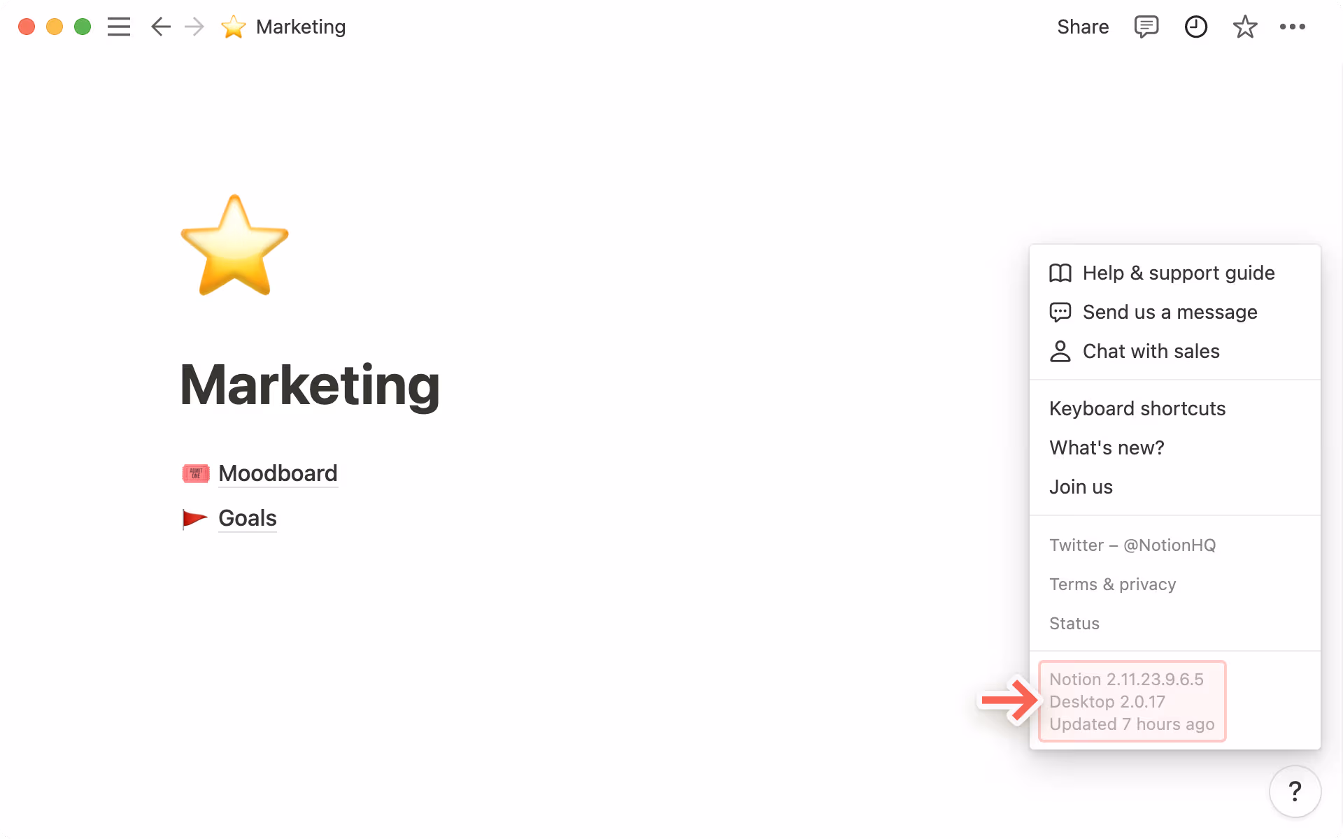 Version de l’application de bureau
