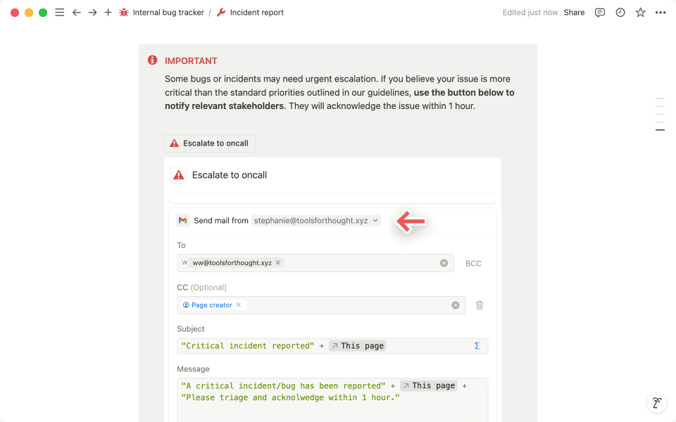Personnalisez vos formules pour contrôler les personnes qui reçoivent des notifications et le corps de l’e-mail.