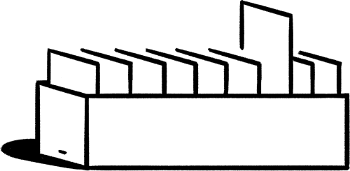 Une illustration de fichiers dépassant d’une boîte