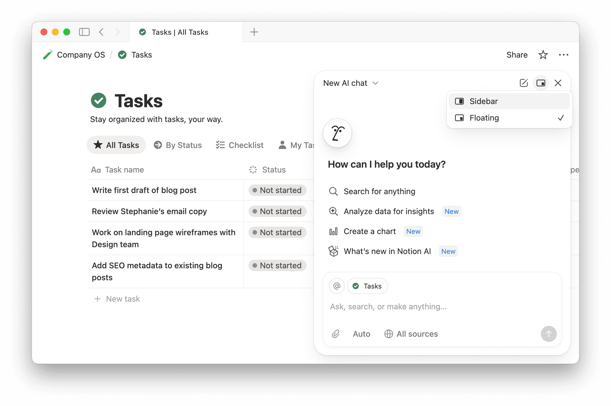 aide : changer de mode de discussion