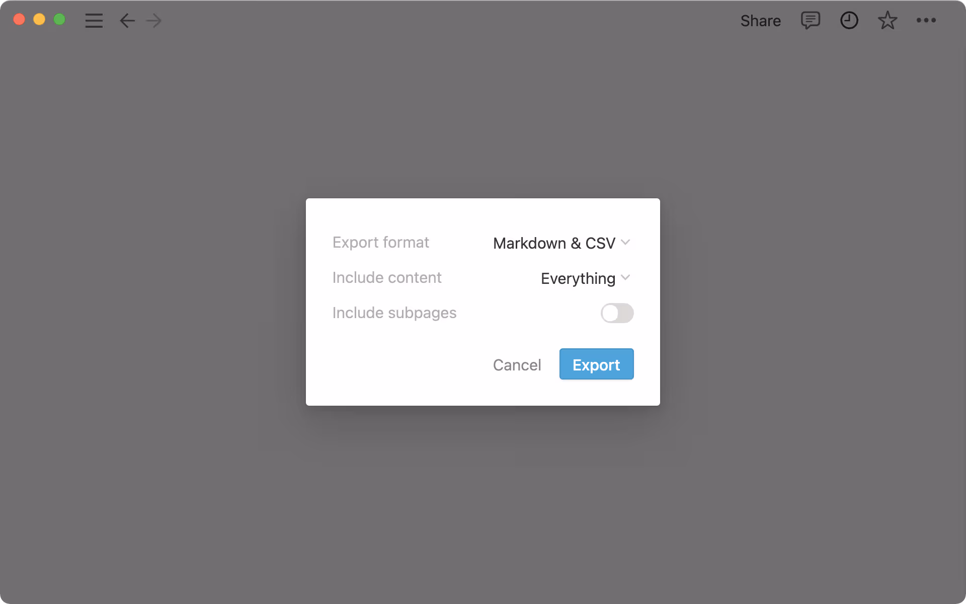 Exporter au format CSV ou markdown